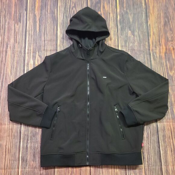 Levi's Other - Levi's Jacket Men's 2XL Full-Zip Hooded Bomber Water Resistant Softshell Black